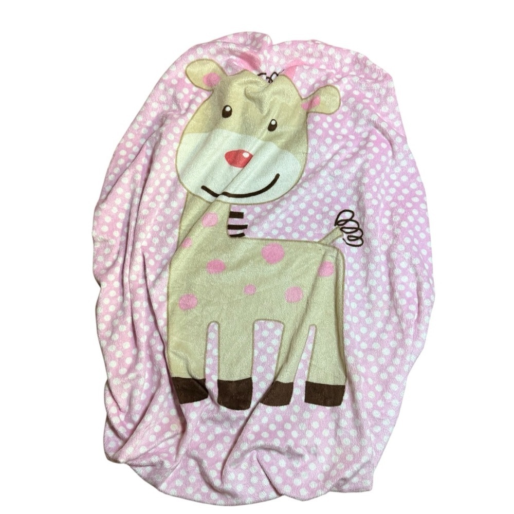 Summer Infant Pink Polka Dot Giraffe Changing Pad Cover Baby Nursery Bedding